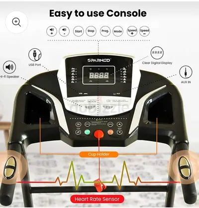 Sparnod Treadmill Console - Easy to Use for Home Workouts
