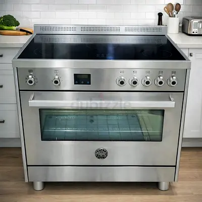 BERTAZZONI brand electric ceramic cooking range 5 hobs oven fan stove 90x60 cooker