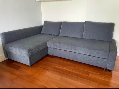 Comfortable Grey Sectional Sofa-bed