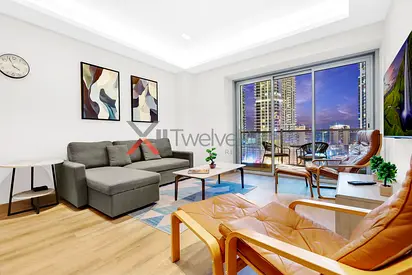 مفروشة بغرفة نوم واحدة | برج مارينا | إطلالات على المارينا والمدينة