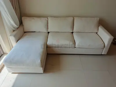 Ikea vimle beige color lshape sofabed with storage space