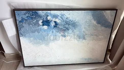 Abstract Blue Canvas Painting