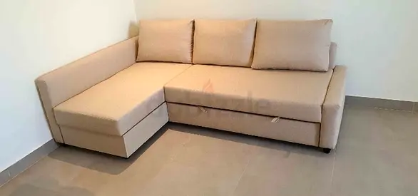 L-Shaped Modern Sofa bed in Beige