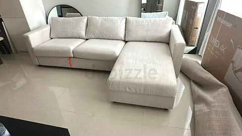 IKEA vimle L Shape Sofa bed Beige Excellent Condition