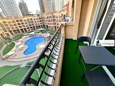 Fully-furnished | Open-plan Living & Dining Layout | Pool & City Views