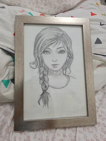 Framed Sketch of a Young Lady