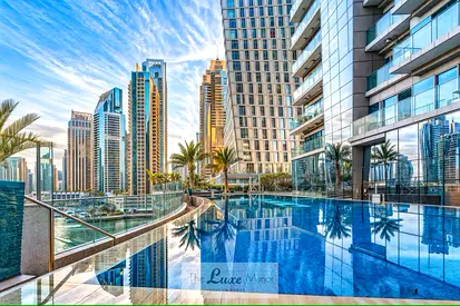 منزل عطلات فاخر بغرفتي نوم | إطلالات على البحر والمرسى | داماك هايتس | المرسى