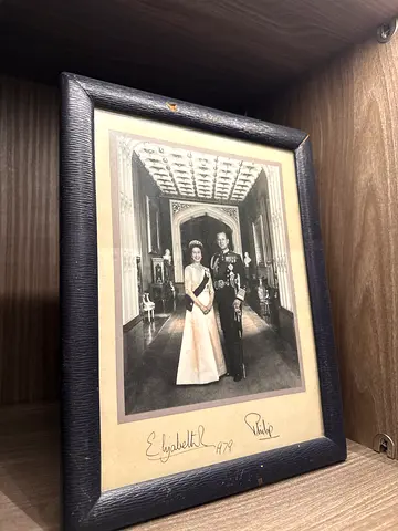 Queen Elizabeth II and Prince Philip original signs since 1979 Photo