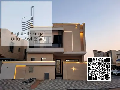 Corner villa for sale in Ajman, Al Amra area. Freehold for all nationalities. The villa consists of 4 master rooms, 2 halls, and 6master rooms.
