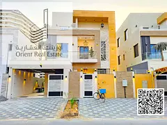 Villa for sale in Ajman, Al Helio 2 area, including electricity, water and air conditioning, consist