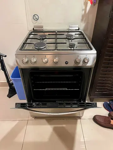 Hoover- FGC66.02S 60x60 Gas Cooker 4 Burners Cast Iron Grids One-Hand Ignition Stainless FREE DELIVE