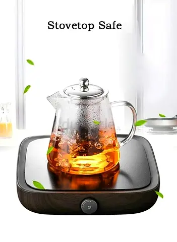 Glass Teapot Set with 4 Cups, 950ml Pot Infuser, Heat-Resistant Handle, Stovetop (CASH ON DELIVERY)