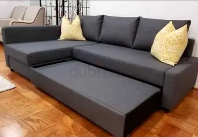 Comfortable Grey Sofa with Storage