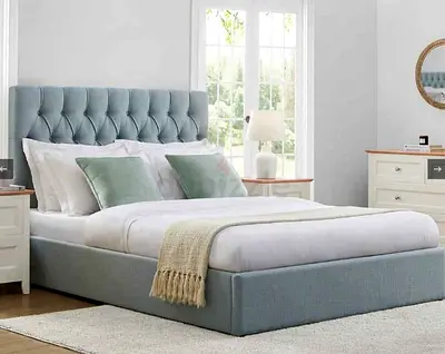 Stylish Upholstered Bed Frame with Headboard