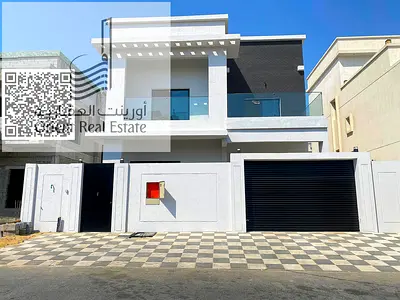 Villa for sale in Ajman, Al Yasmeen area, consisting of 4 master bedrooms, a majlis + 2 halls, freehold for all nationalities, cash or bank financing