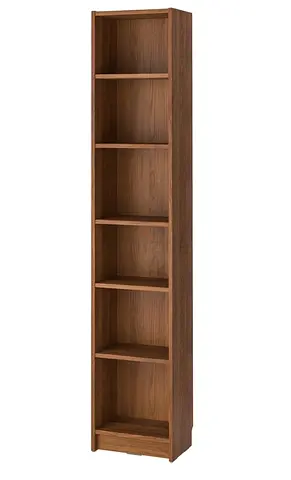 Slim Wooden Bookcase for Modern Spaces