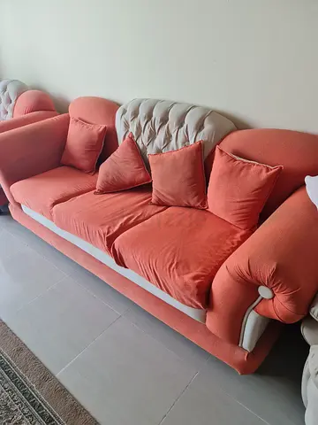 Comfortable Orange Sofa Set