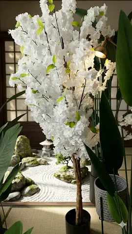 Artificial Flowering Tree with Decorative Pot