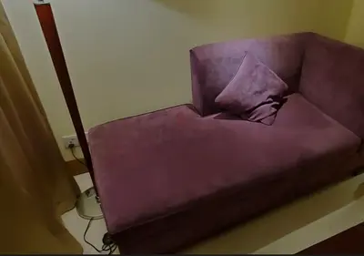 Green with Purple cover Sectional Sofa