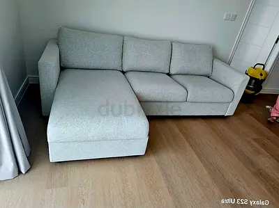 IKEA eskilstuna L shape sofa bed under storage