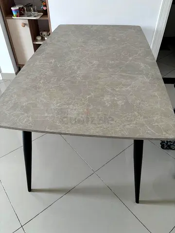 Stylish Dining Table with Wooden Top