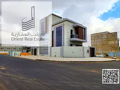 Villa for sale in Ajman, Al Helio 2 area. The villa consists of 4 master bedrooms, a majlis, 2 livin