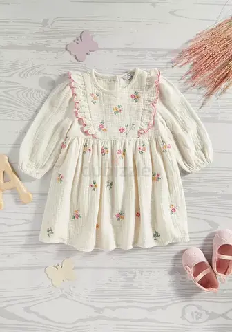 Max brand Charming Baby Dress with Floral Details