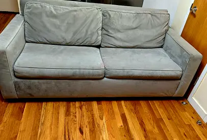 West elm two seater sofa bed with mattress