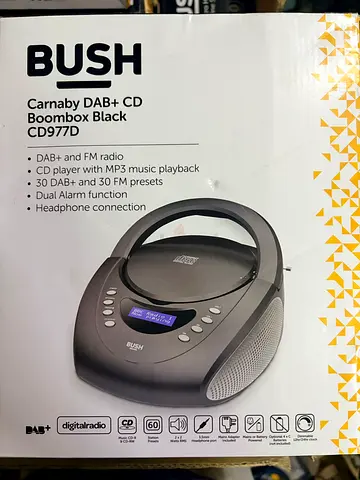 Bush Portable CD/Digital DAB/DAB+ FM Stereo Boombox - Black
