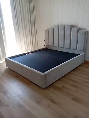 Premium Valvet Fabric Bedframe Queen Size Fully Customisable,Hydraulic Storage Can be Installed