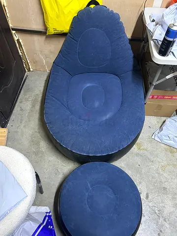 NEW Inflatable Sofa, 116 x 98 x 83cm Inflatable Lounge Chair, Air Couch Footrest, Lazy NecessityNEW