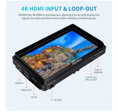 Feelworld HDMI camera Monitor with 4K