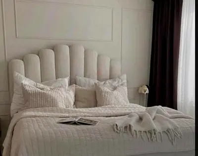 Elegant Cream Bed with Soft Textures