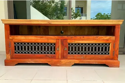 TV unit - Entertainment center- TV table - TV cabinet - solid wood