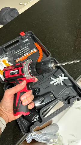 Cordless Electric Drill Set 12.6v with Accessories and two batteries