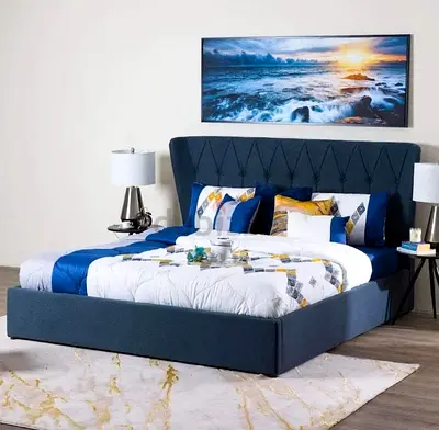 Brend New Luxury King Size Fully Custom Made Bedframe, Hydraulic Storage Can Installed