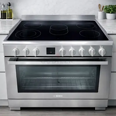 BOSCH BRAND electric ceramic 5 hobs cooking range oven fan stove 90x60 cooker digital touch timer