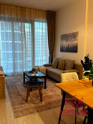 شقة مفروشة بغرفة نوم واحدة | عزيزي ريفييرا 42 | إطلالة على المدينة والفناء