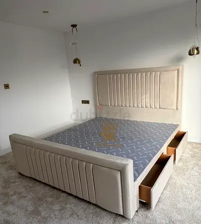 Modern Bed Frame with Storage Drawers