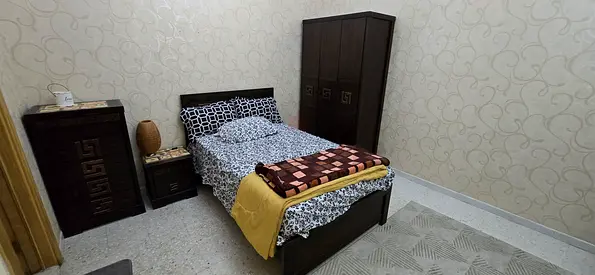 Solid wood single bedroom set with wardrobe