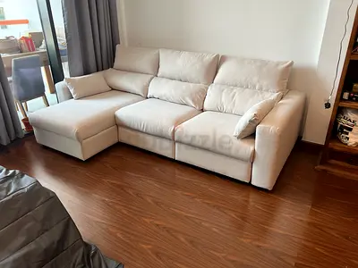 IKEA Esklstuna L Shape Sofa Bed Beige Excellent Condition