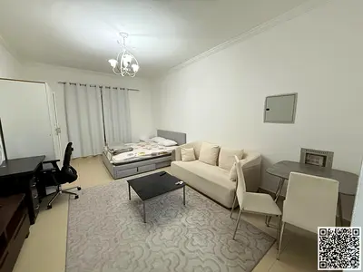 🏡 فرصة ذهبية ! أفخم استوديو مفروش بالكامل للإيجار الشهري بأبراج الياسمين الجرف 2 - عجمان ✨