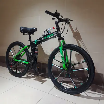 Land Rover 26 Foldable Mountain Bike, 21 Speed, Full Suspension, Bottle Cage, Comfort Seat.