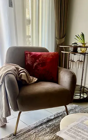 Dusty Rose Accent Armchair (Like New)