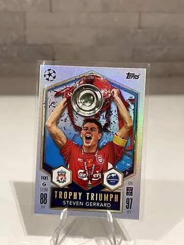 Steven Gerrard Trophy Triumph Card