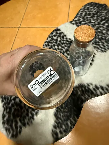 IKEA Clear Glass Jar with Cork Lid