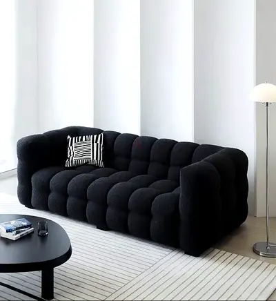 Modern Black Sofa with Unique Design