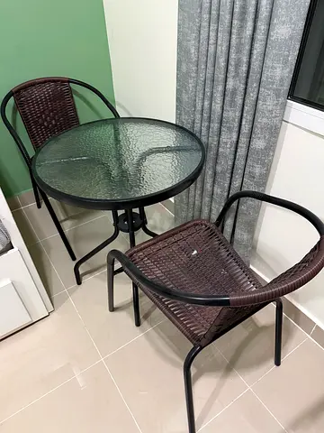 Glass Top Bistro Table and Chairs Set