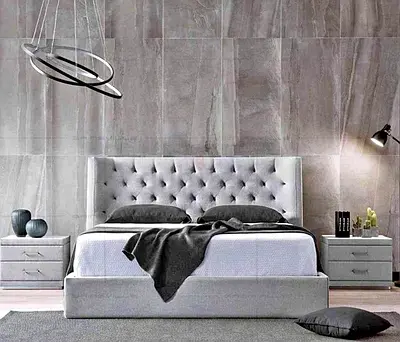 Stylish Grey Velvet Bed Frames Brand New
