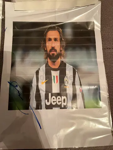 Signed Photo of Andrea Pirlo with video proof and everything u need game signed manager